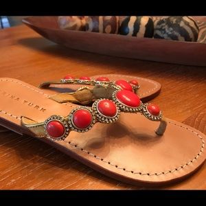 Trina Turk Jeweled Sandals